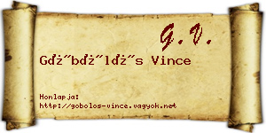 Göbölös Vince névjegykártya