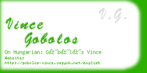 vince gobolos business card